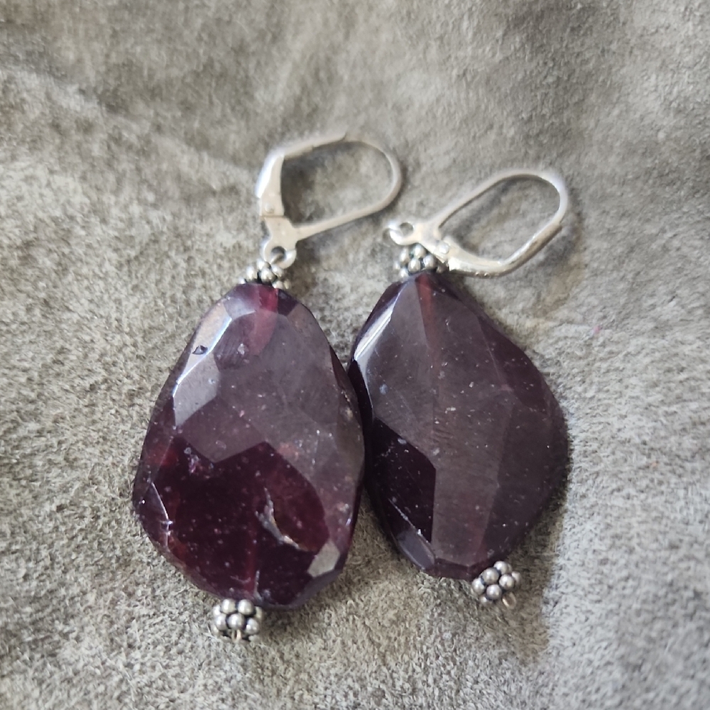 Elegant Purple Drop Earrings